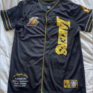 LAKERS Black Baseball Jersey